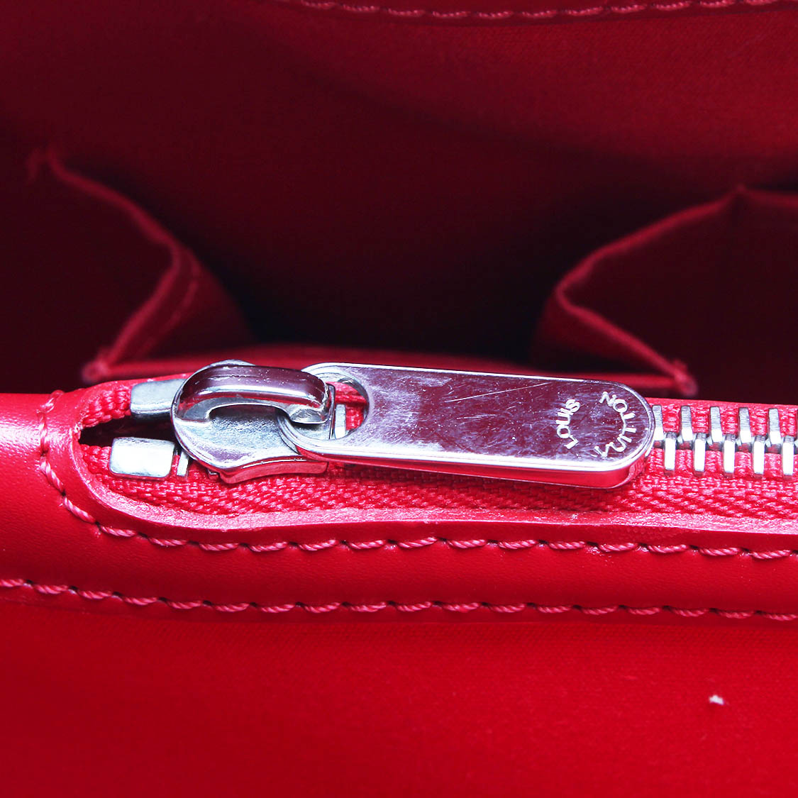 Louis Vuitton Red Leather Passy handbag bag