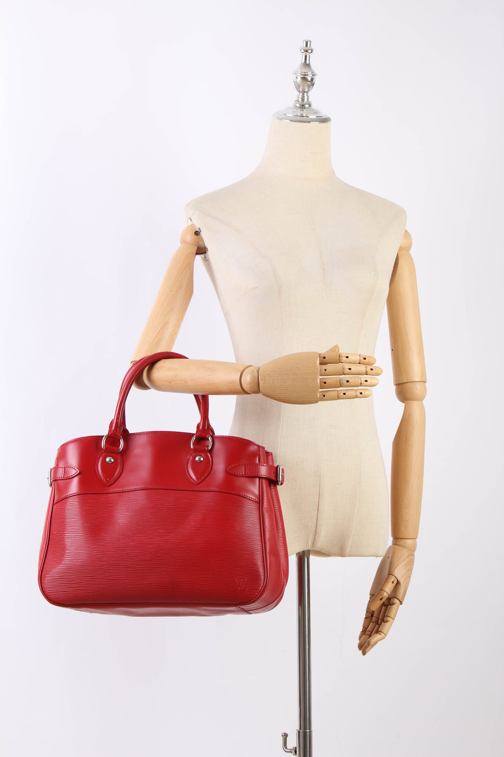 Louis Vuitton Red Leather Passy handbag bag