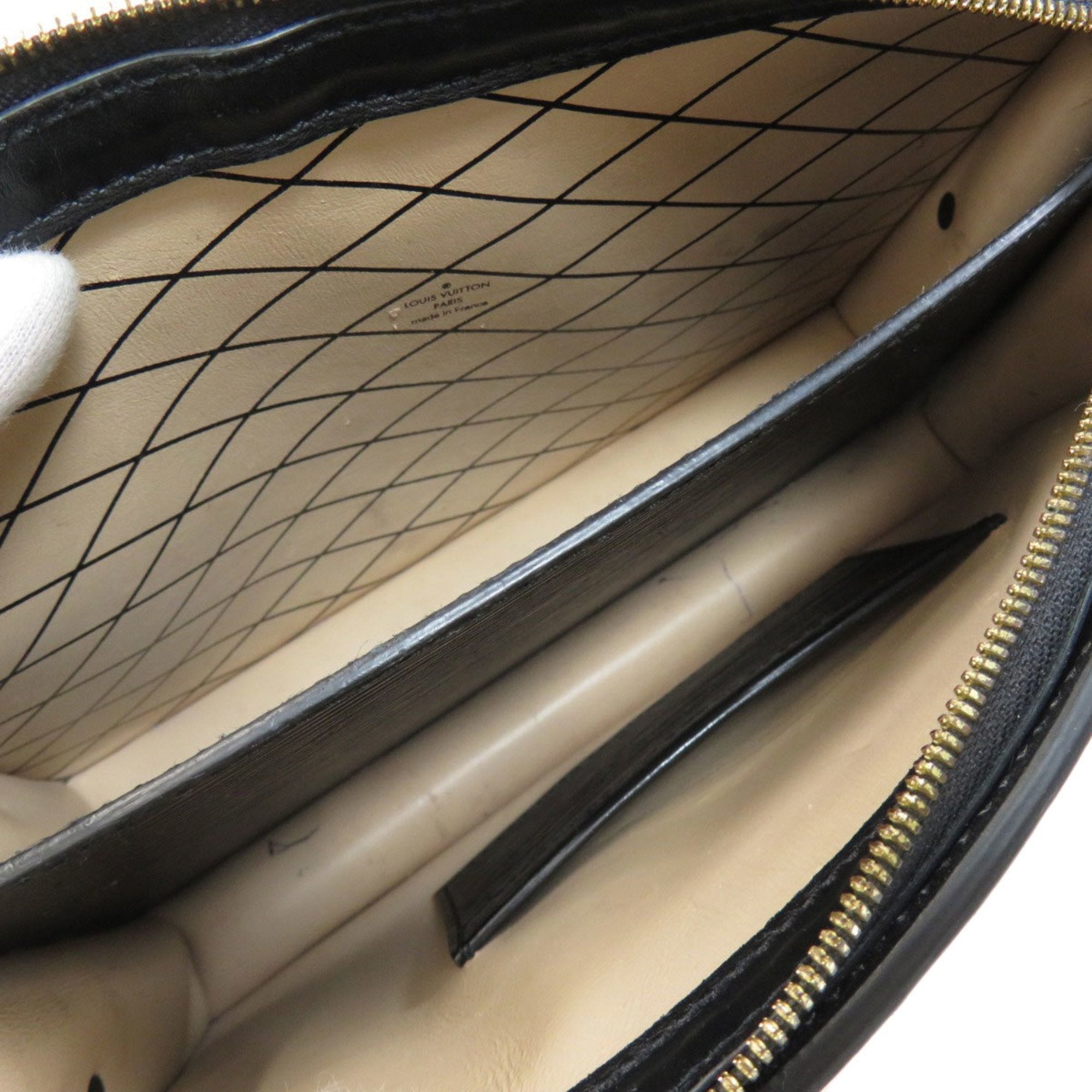 Louis Vuitton Black Leather Trunk shoulder bag