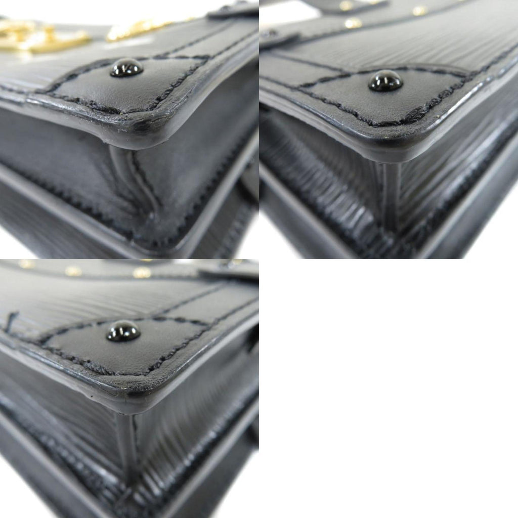 Louis Vuitton Black Leather Trunk shoulder bag