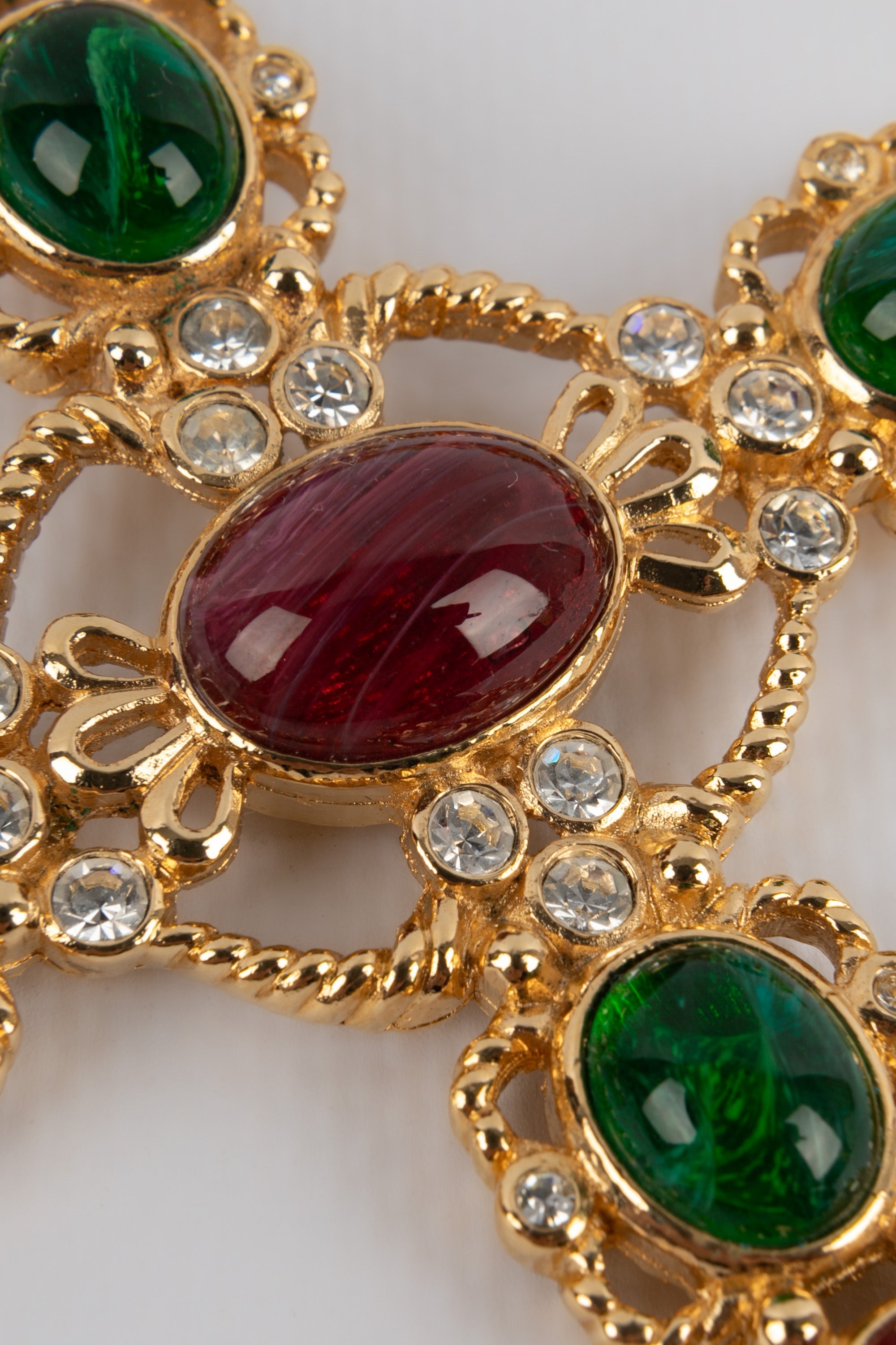 Collier croix Christian Dior