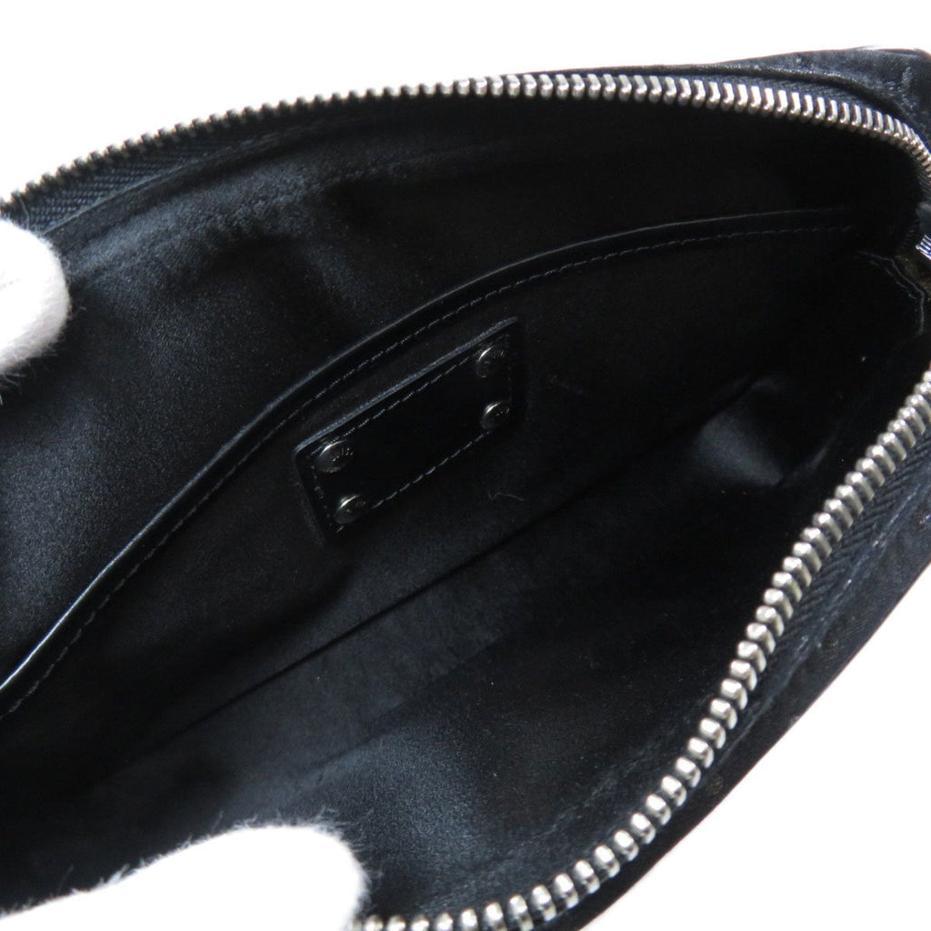 Louis Vuitton Black Silk Pochette accessoires clutch bag