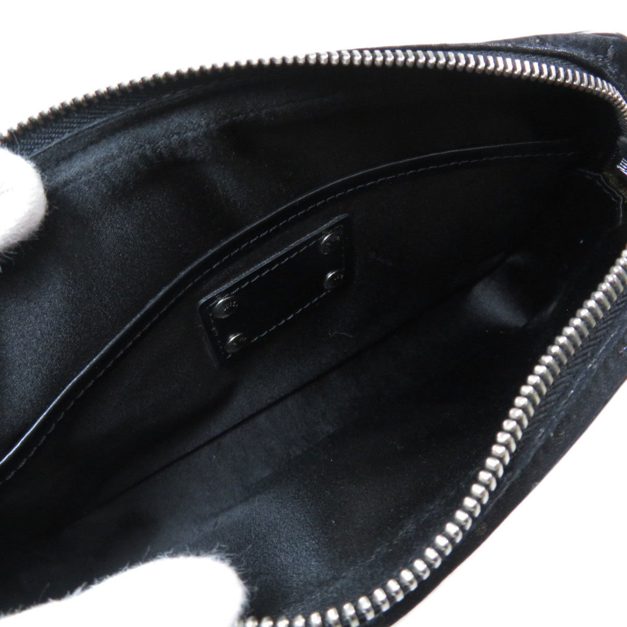 Louis Vuitton Black Silk Pochette accessoires clutch bag