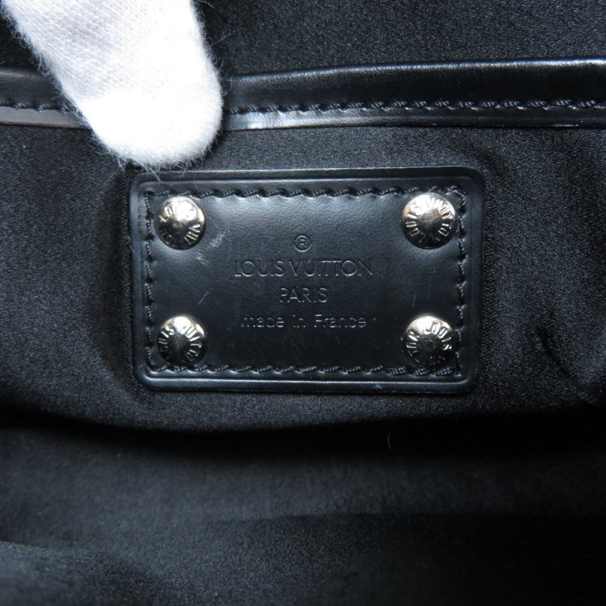 Louis Vuitton Black Silk Pochette accessoires clutch bag