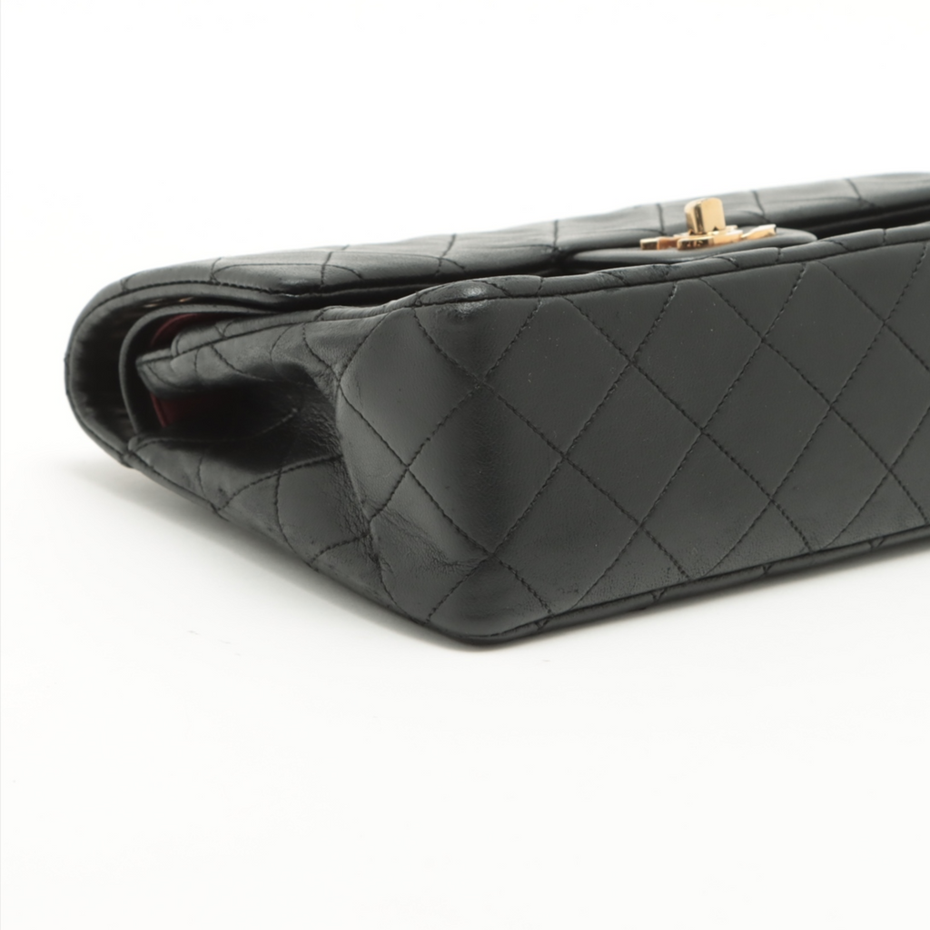 Chanel Black Leather Double flap shoulder bag