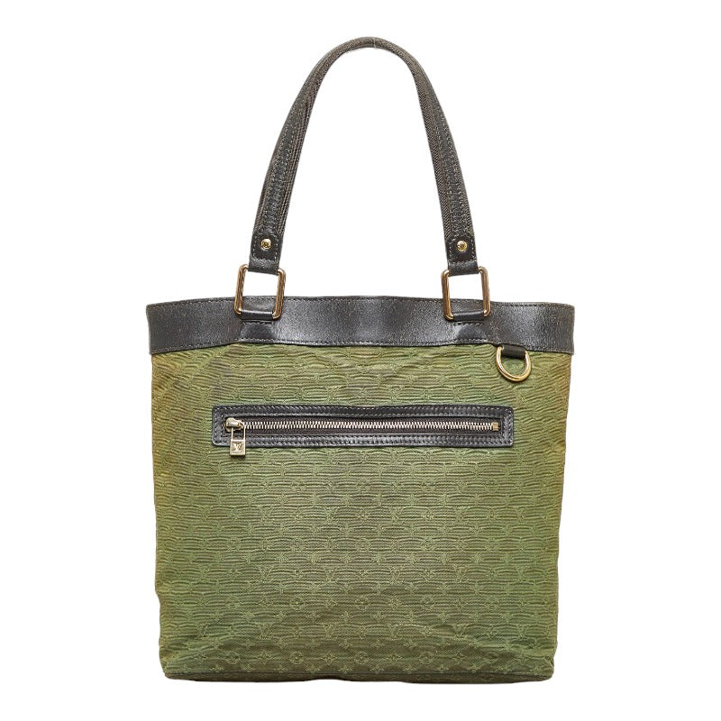 Louis Vuitton Louis Vuitton M92681 Monogram Mini T-Bag Linen/Leather Green Dark Brown  T-Bag
