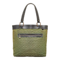 Louis Vuitton Louis Vuitton M92681 Monogram Mini T-Bag Linen/Leather Green Dark Brown  T-Bag