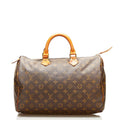 Louis Vuitton Brown Canvas Speedy 35 handbag bag