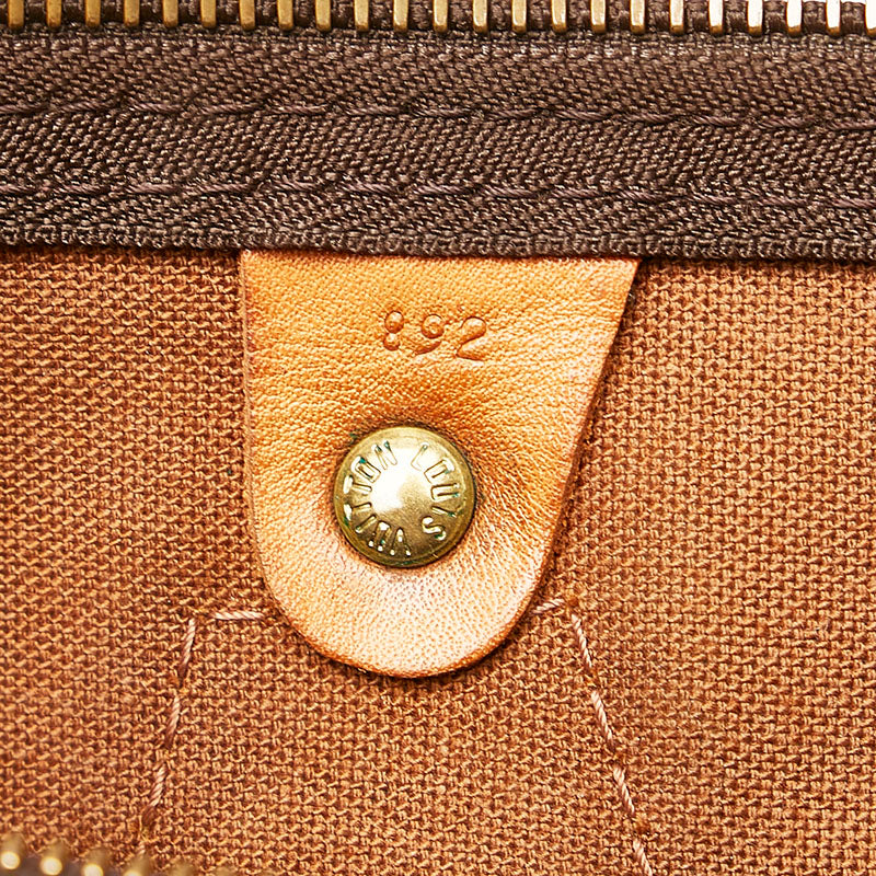 Louis Vuitton Brown Canvas Speedy 35 handbag bag