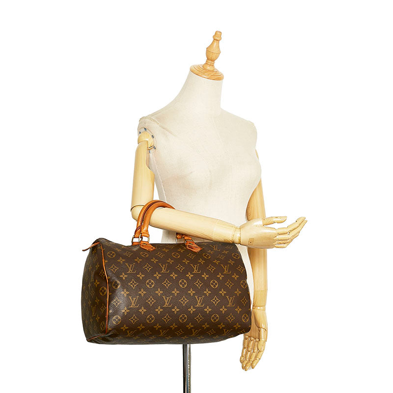 Louis Vuitton Brown Canvas Speedy 35 handbag bag