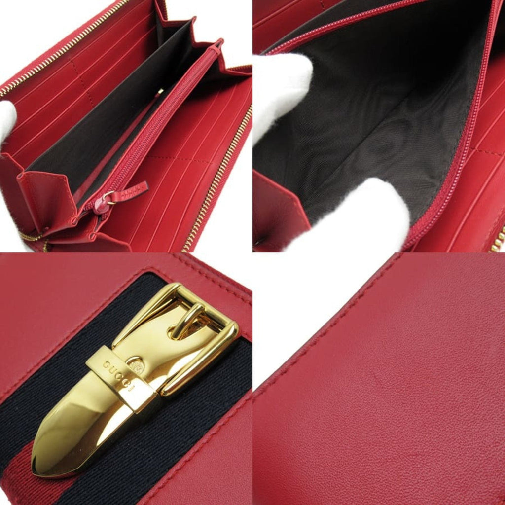 Gucci Red Leather Ophidia wallet accessories