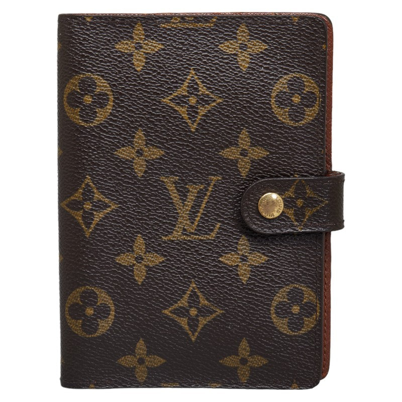 LOUIS VUITTON Louis Vuitton Monogram R20005 Handbook Cover PVC/Leather Brown