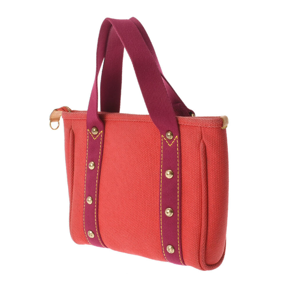 Louis Vuitton Red Canvas Antigua handbag bag