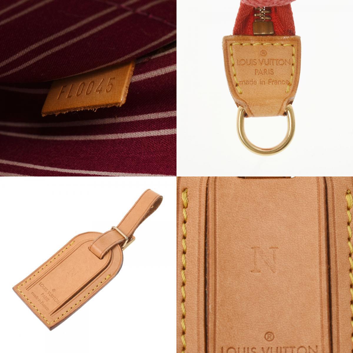 Louis Vuitton Red Canvas Antigua handbag bag