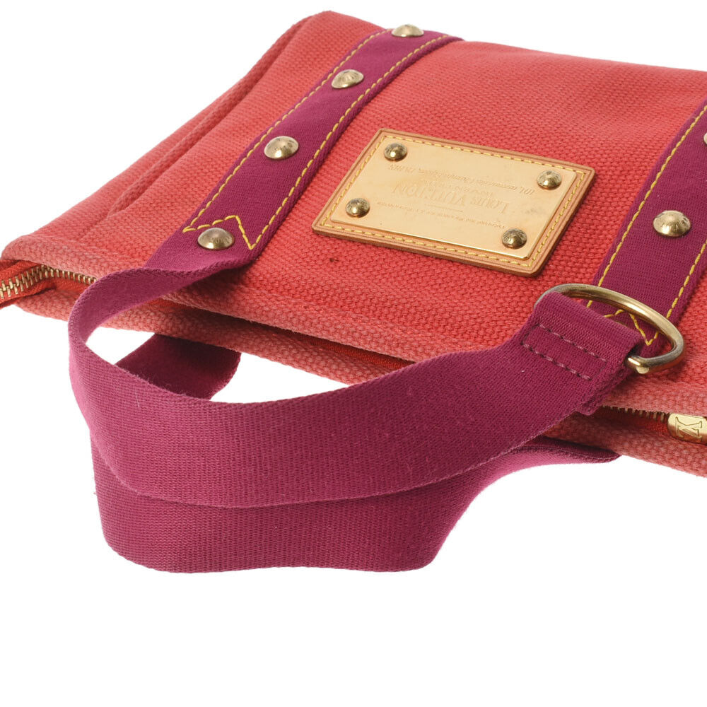 Louis Vuitton Red Canvas Antigua handbag bag