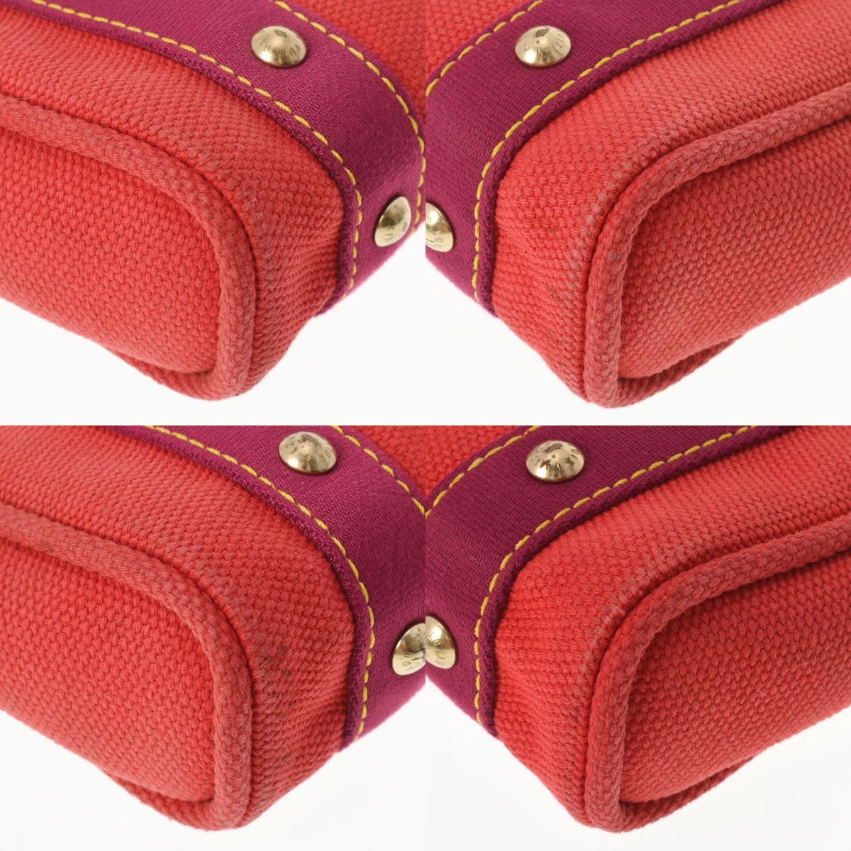 Louis Vuitton Red Canvas Antigua handbag bag