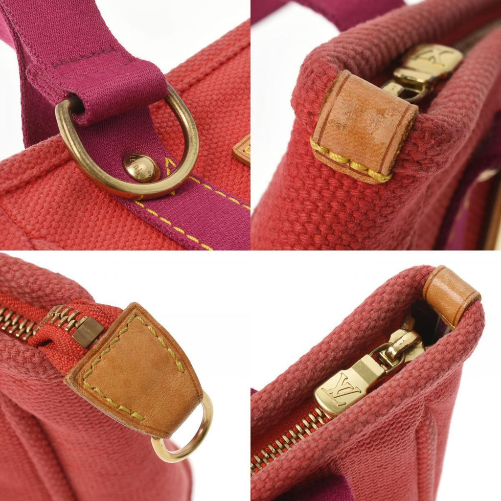 Louis Vuitton Red Canvas Antigua handbag bag