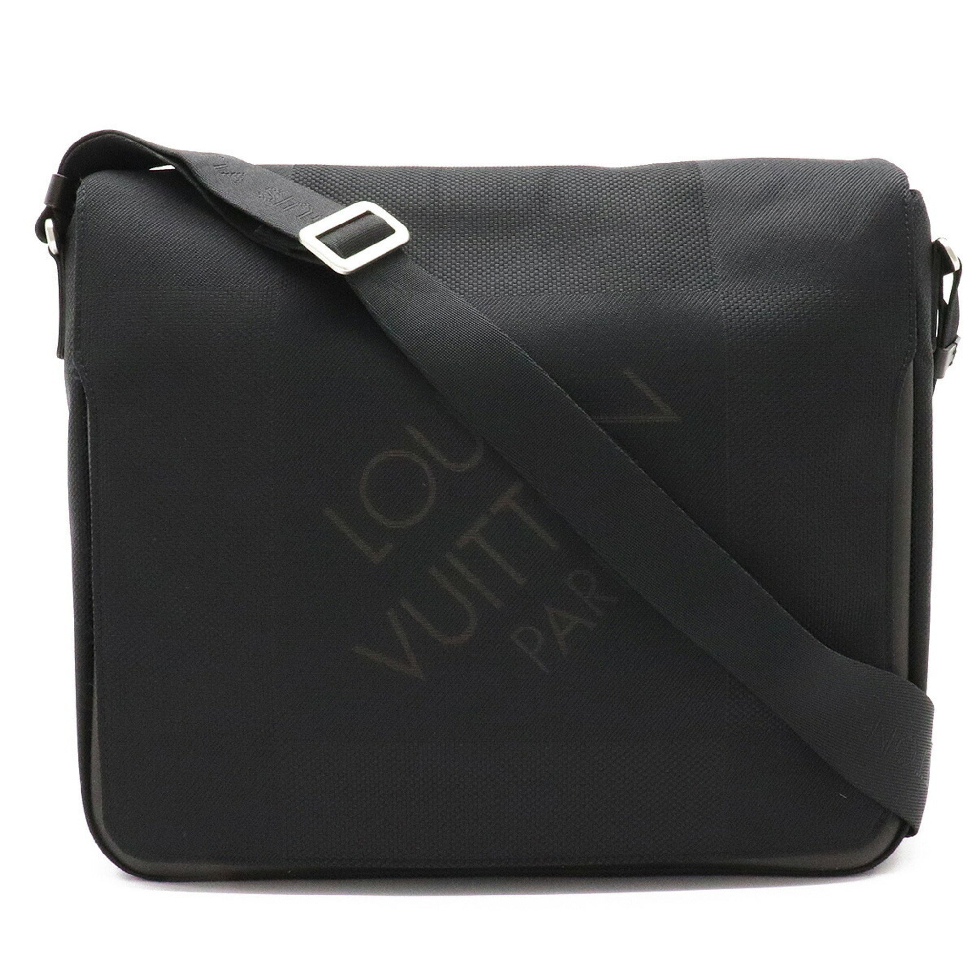 Louis Vuitton Black Canvas Messenger shoulder bag