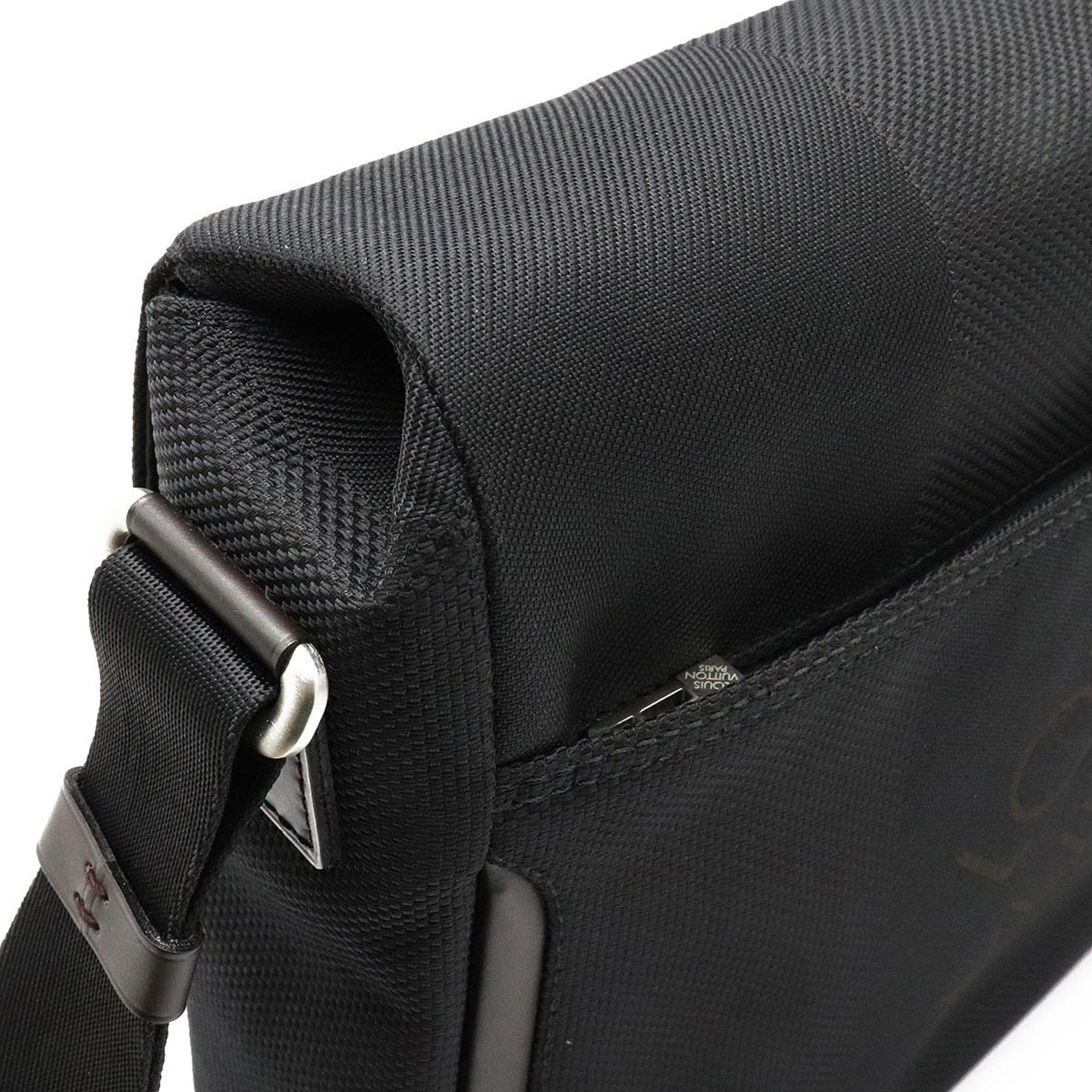 Louis Vuitton Black Canvas Messenger shoulder bag