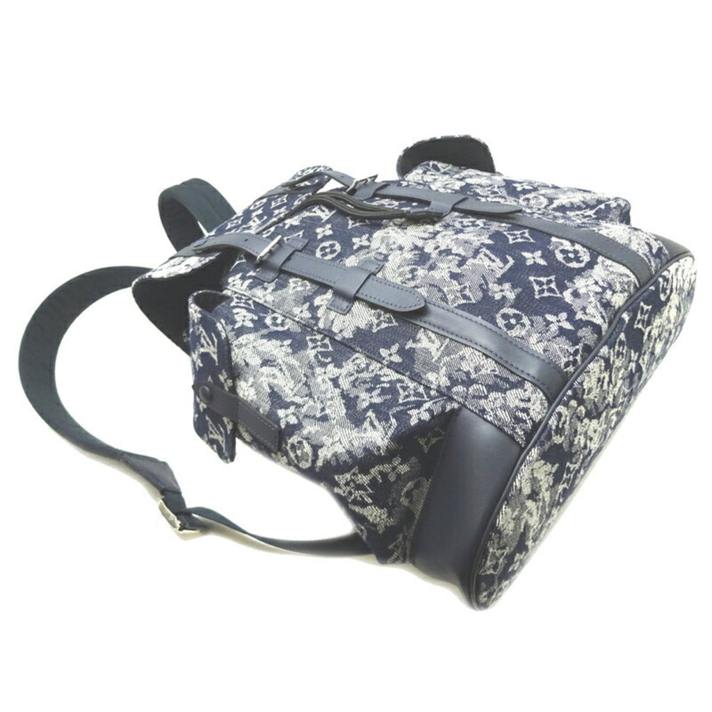 Louis Vuitton Navy Canvas Christopher backpack bag