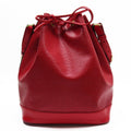 Louis Vuitton Red Leather Noe shoulder bag