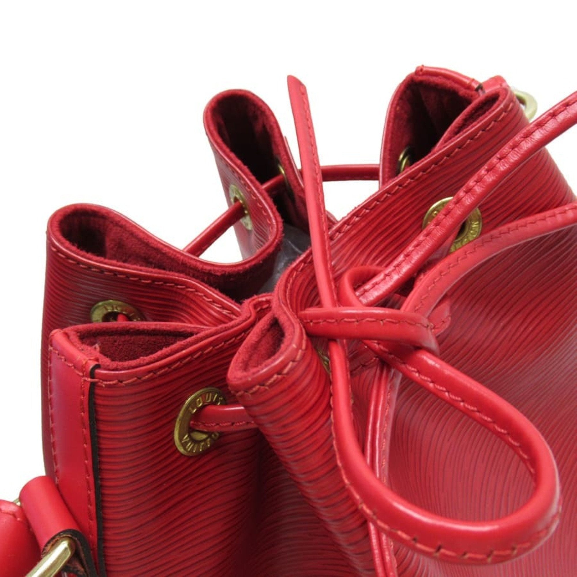 Louis Vuitton Red Leather Noe shoulder bag