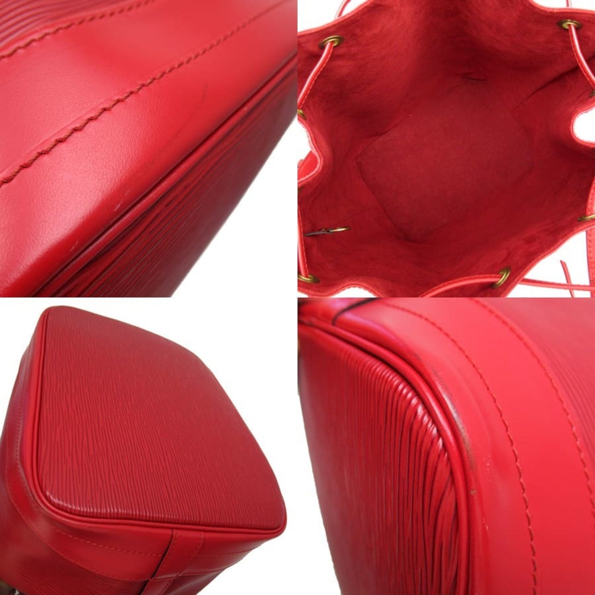 Louis Vuitton Red Leather Noe shoulder bag