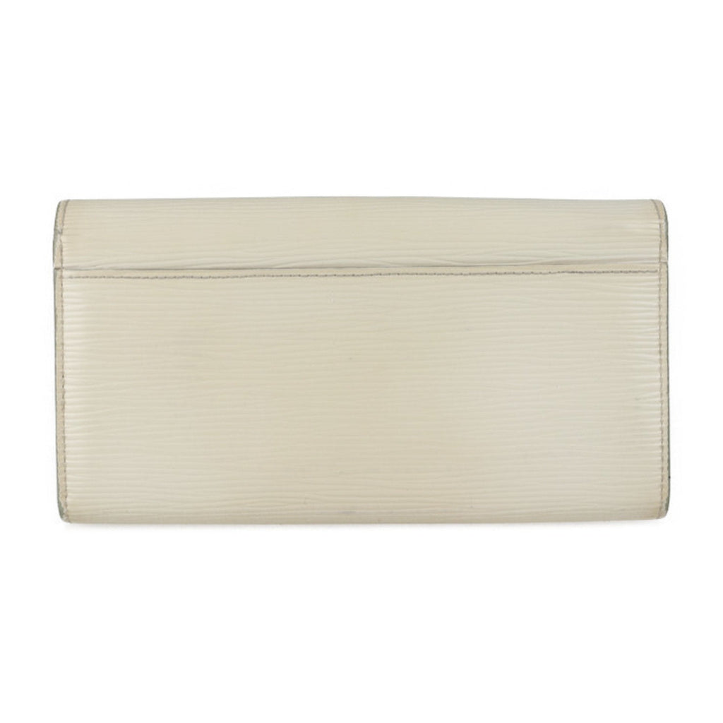 Louis Vuitton White Leather Portefeuille Sarah wallet accessories