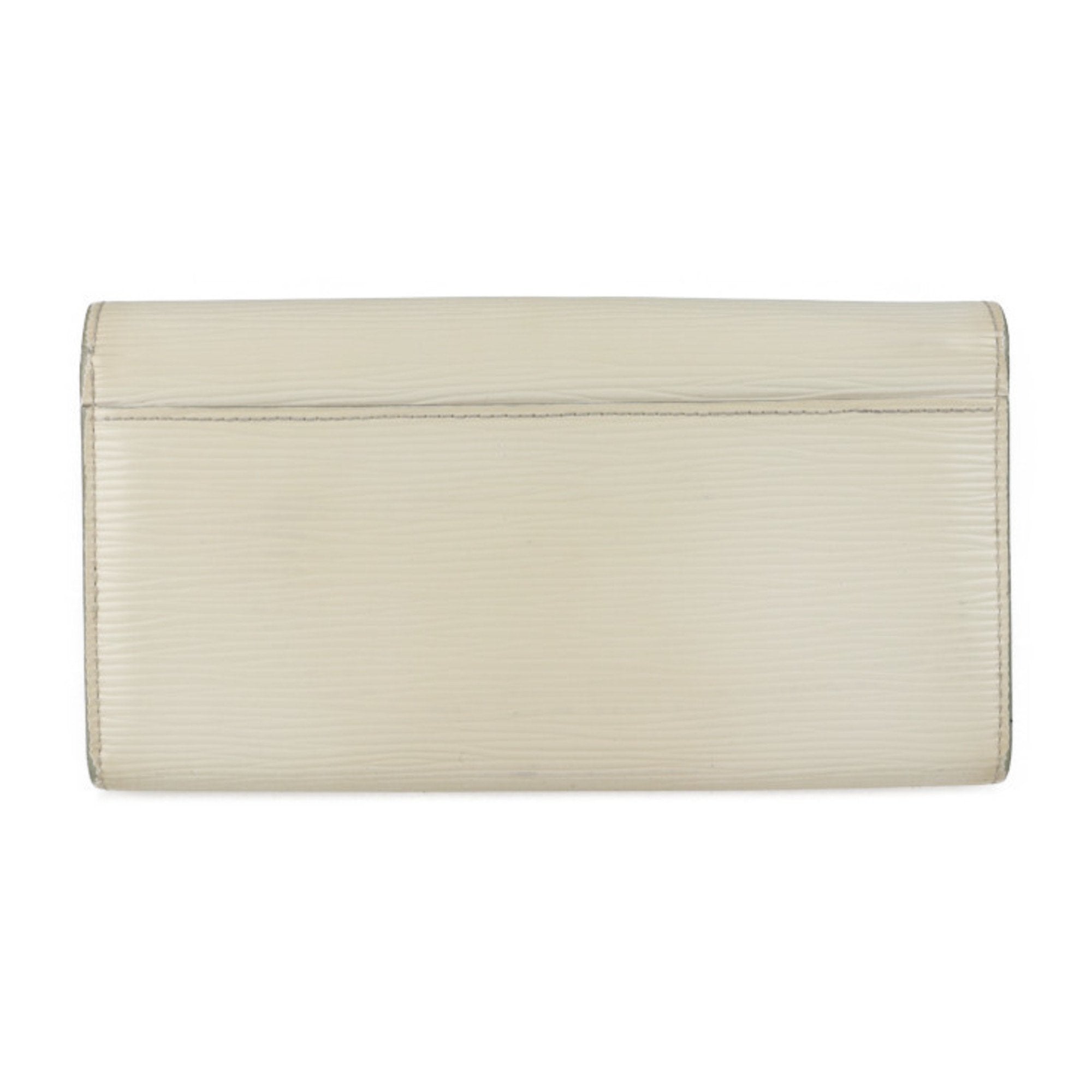 Louis Vuitton White Leather Portefeuille Sarah wallet accessories