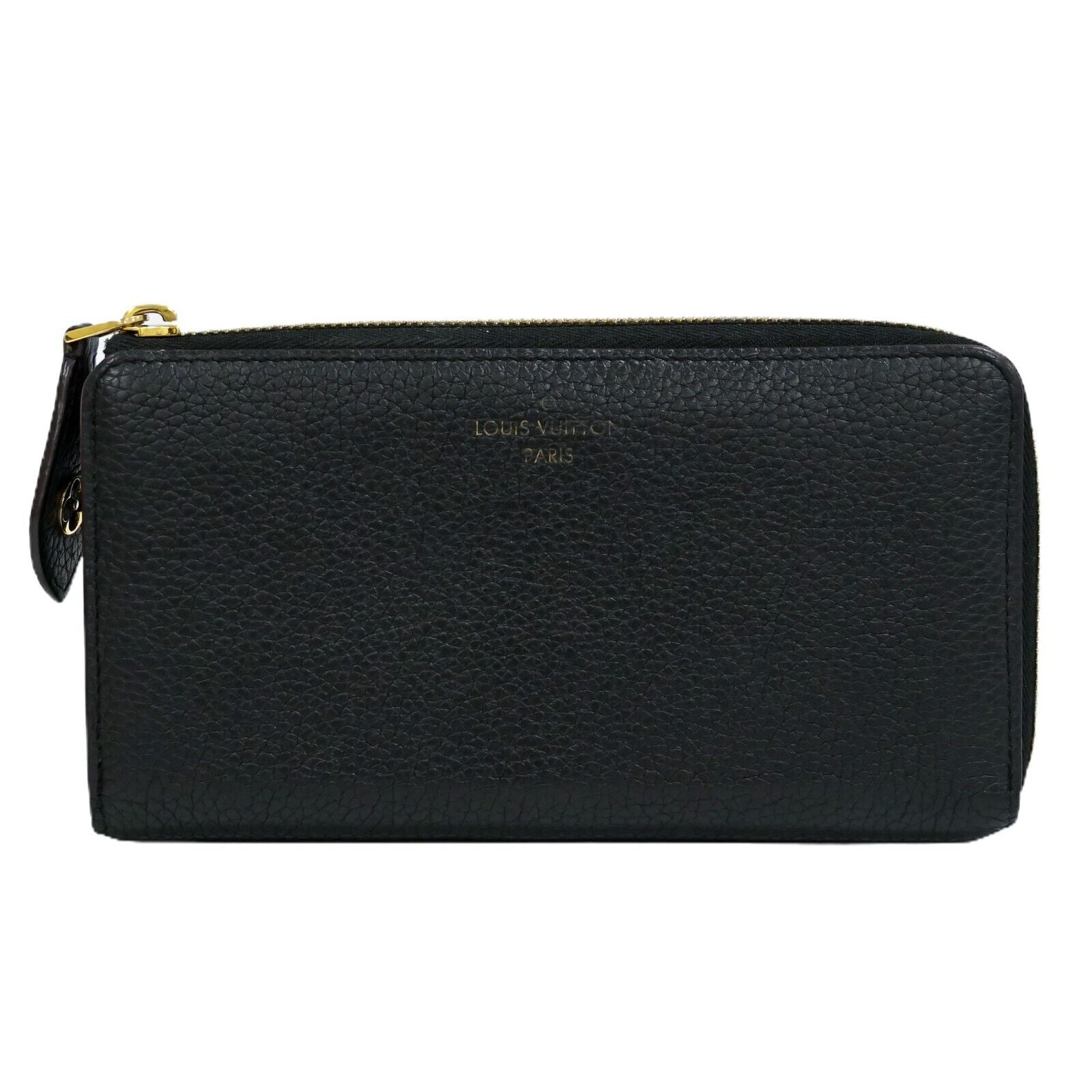 Louis Vuitton Black Leather Portefeuille com√®te wallet accessories