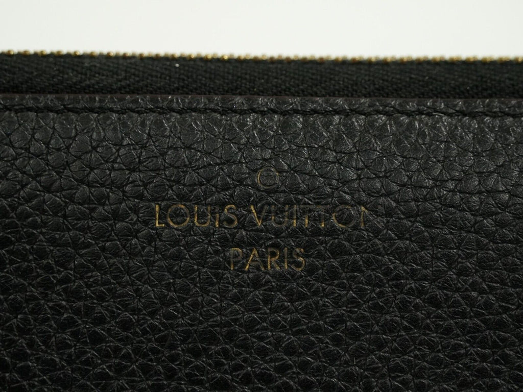 Louis Vuitton Black Leather Portefeuille com√®te wallet accessories
