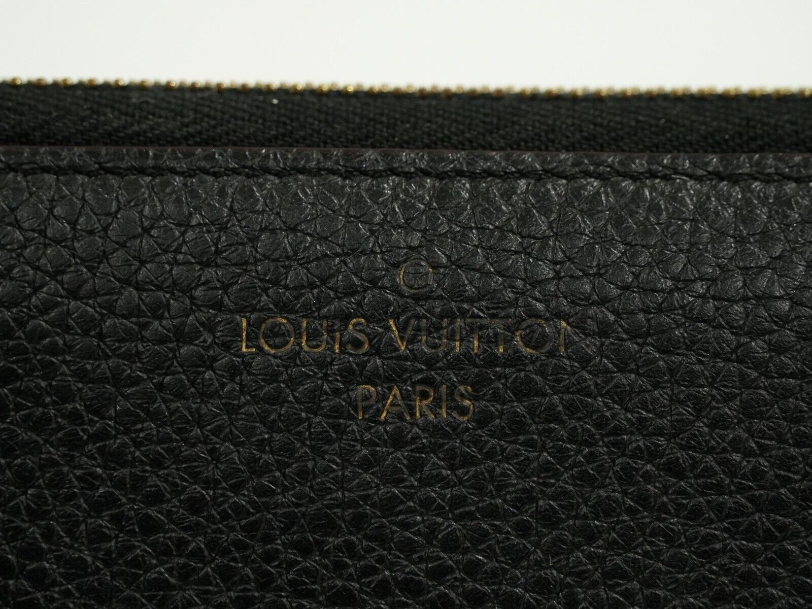 Louis Vuitton Black Leather Portefeuille com√®te wallet accessories