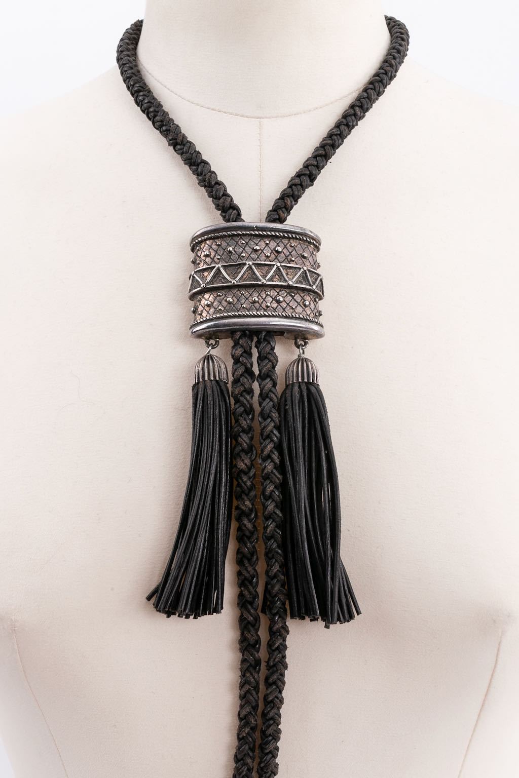 Collier en cuir Dior