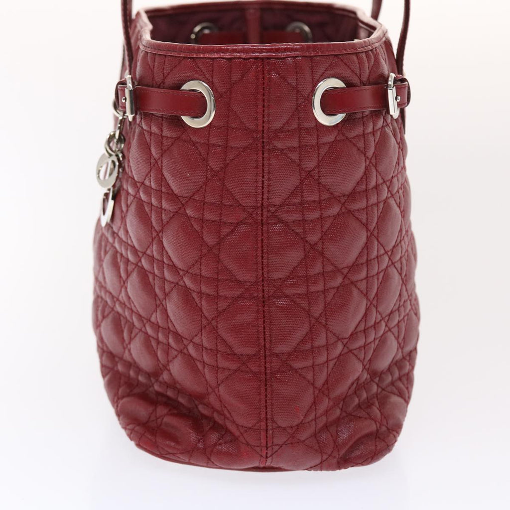 CHRISTIAN DIOR Canage Panarea Hand Bag PVC Leather Red 01-BO-0130 Auth 49472