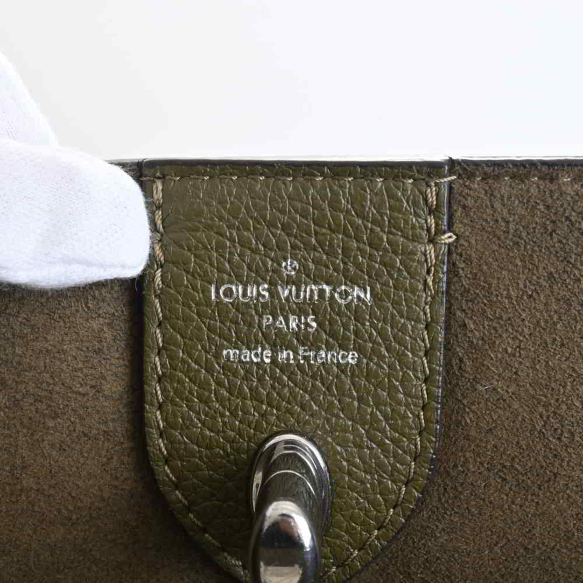 Louis Vuitton Green Leather  handbag bag