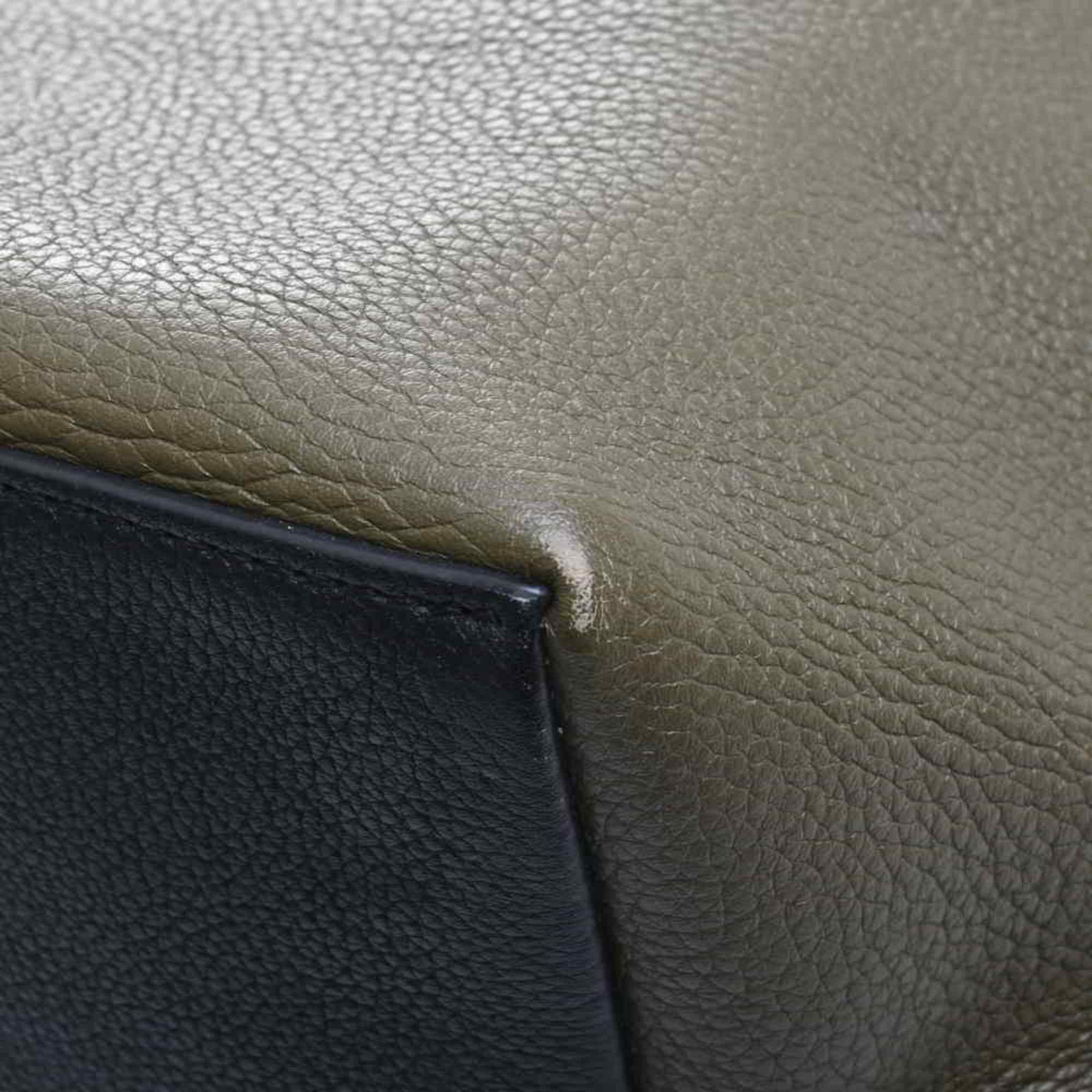 Louis Vuitton Green Leather  handbag bag