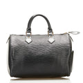 Louis Vuitton Black Leather Speedy 30 handbag bag