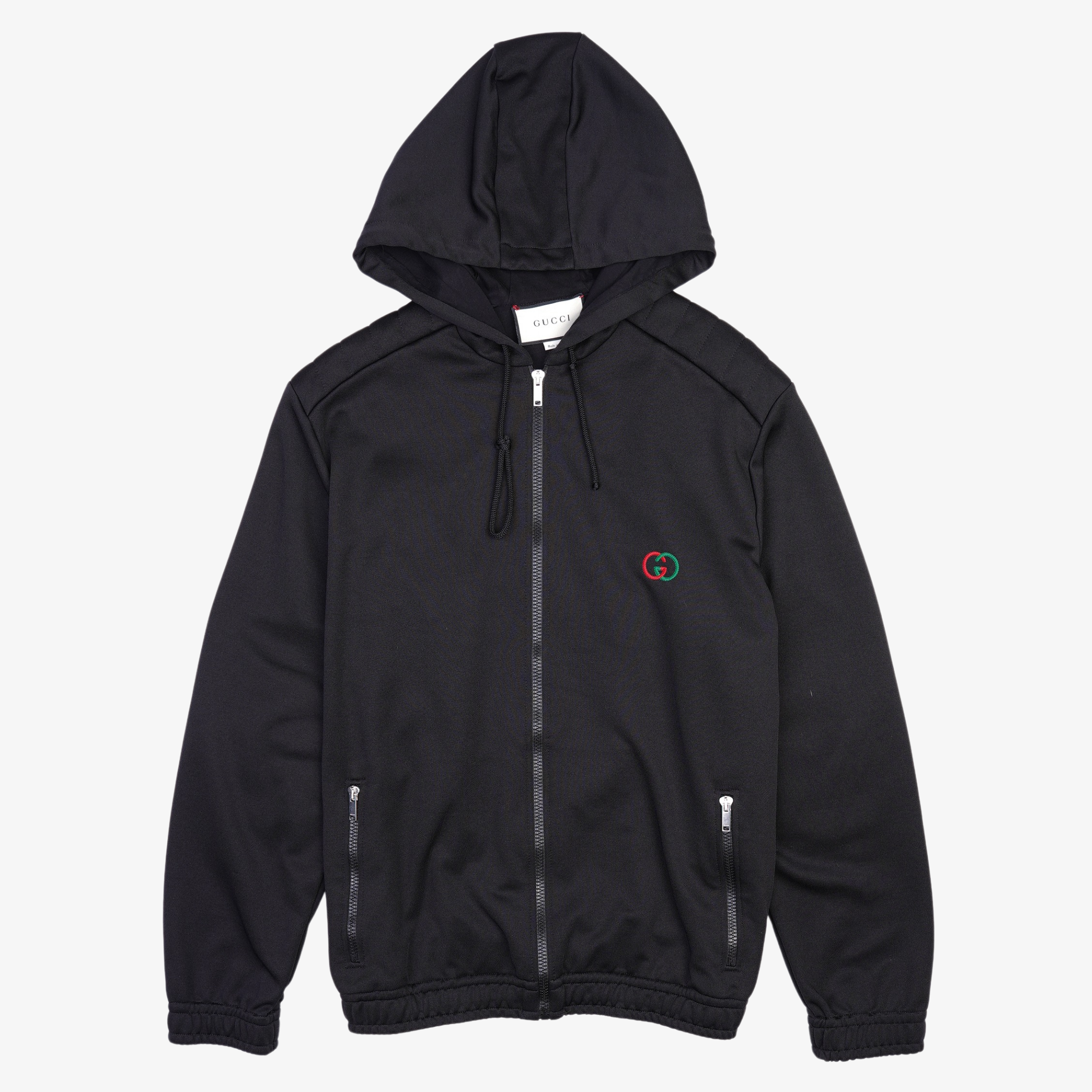 Gucci Mens Elbow Patch Oversized Technical Jersey Black S