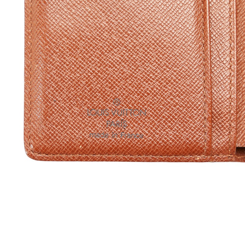 Louis Vuitton Monogram M61674 Double Folded Wallet PVC/Leather Brown