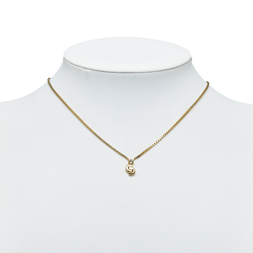 DIOR Logo Pendant Necklace Costume Necklace