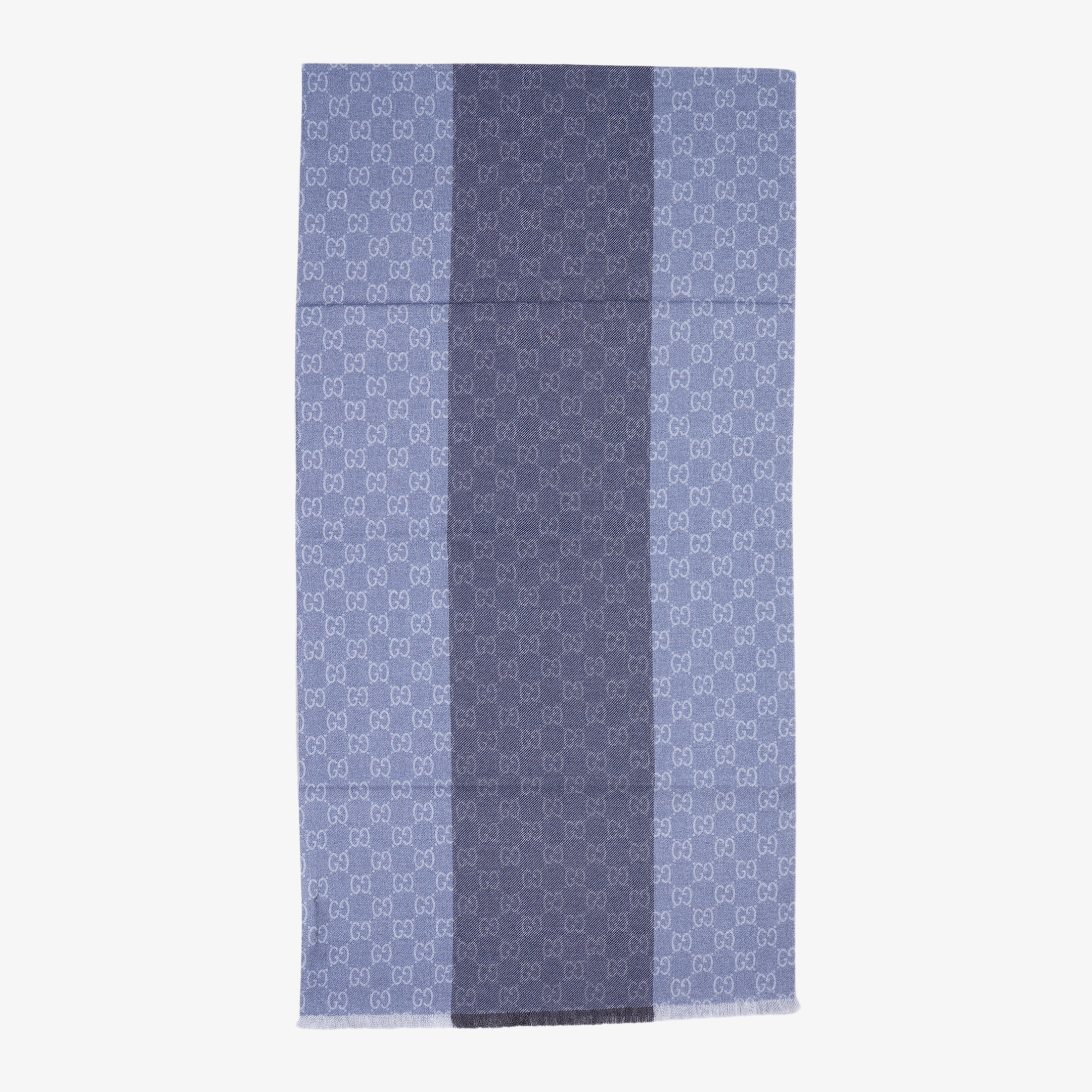 Gucci Womens Jaquard Scarf Blue Grey