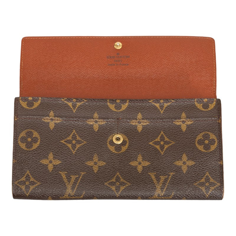 Louis Vuitton Monogram M61725 Long Wallet PVC/Leather Brown
