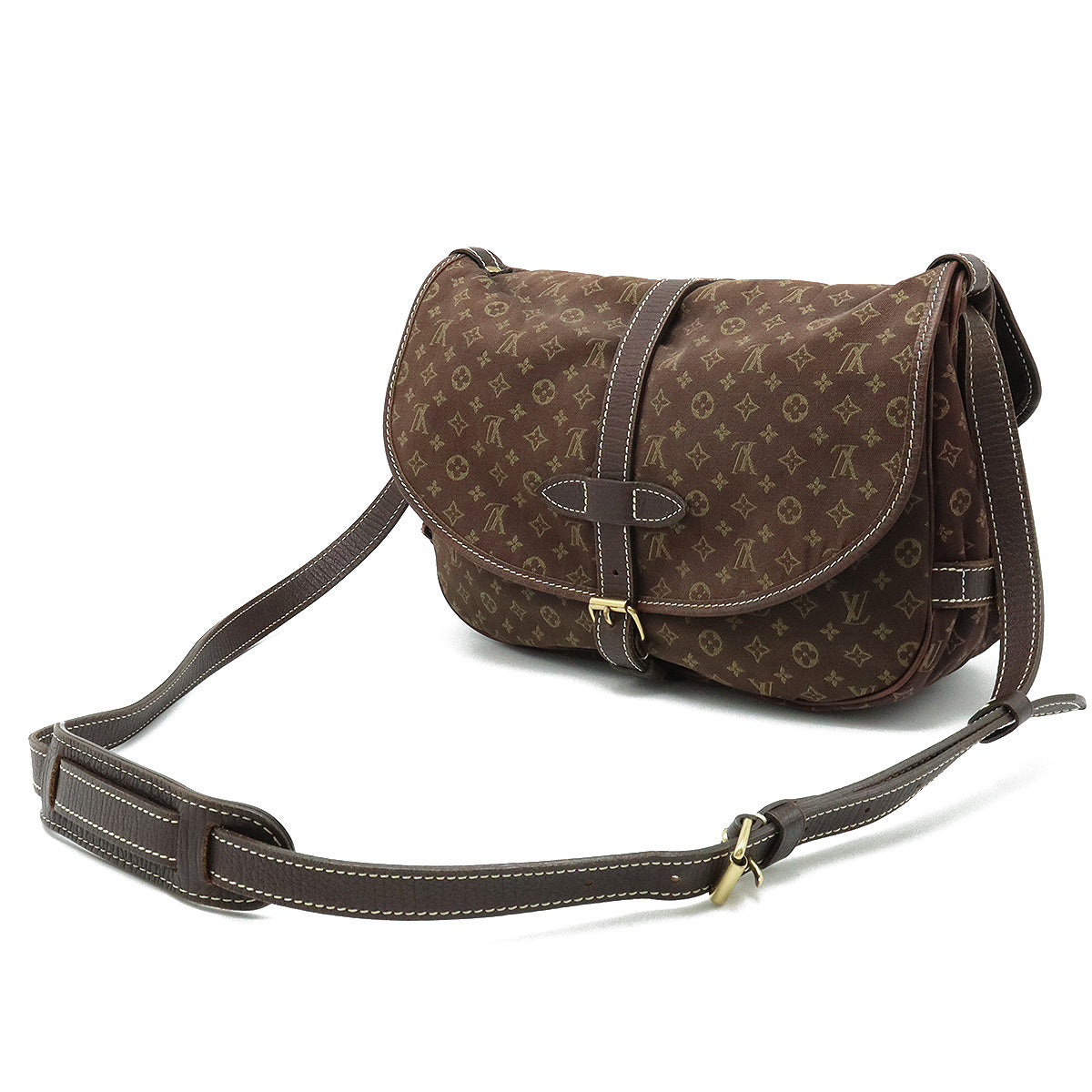 LOUIS VUITTON Louis Vuitton Monograms Miniature Summour 30 Shoulder Bag Sliding Canvas Leather Even Tea Brown M95227