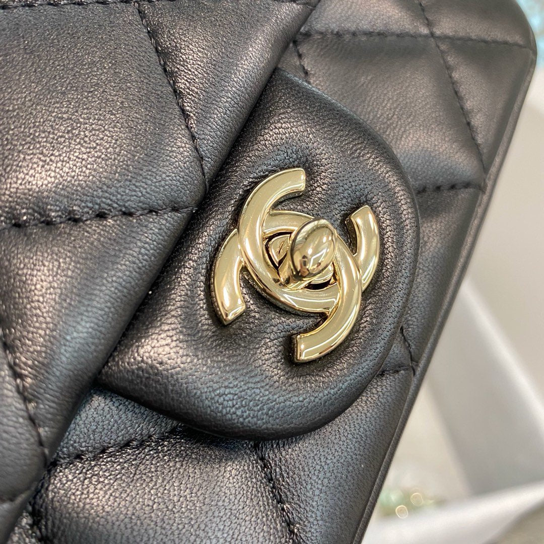 Chanel Mini Flap Bag Black Lambskin