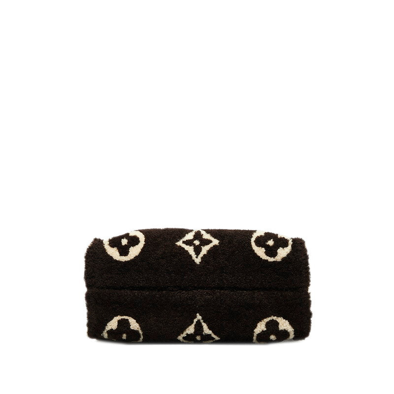 Louis Vuitton Monogram Teddy Onzagore GM Torta Bag M55420 Brown Ivory Mouton Leather  Louis Vuitton