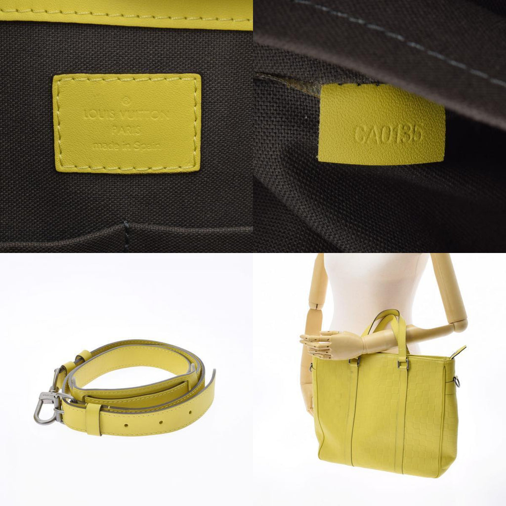 Louis Vuitton Yellow Leather Tadao backpack bag