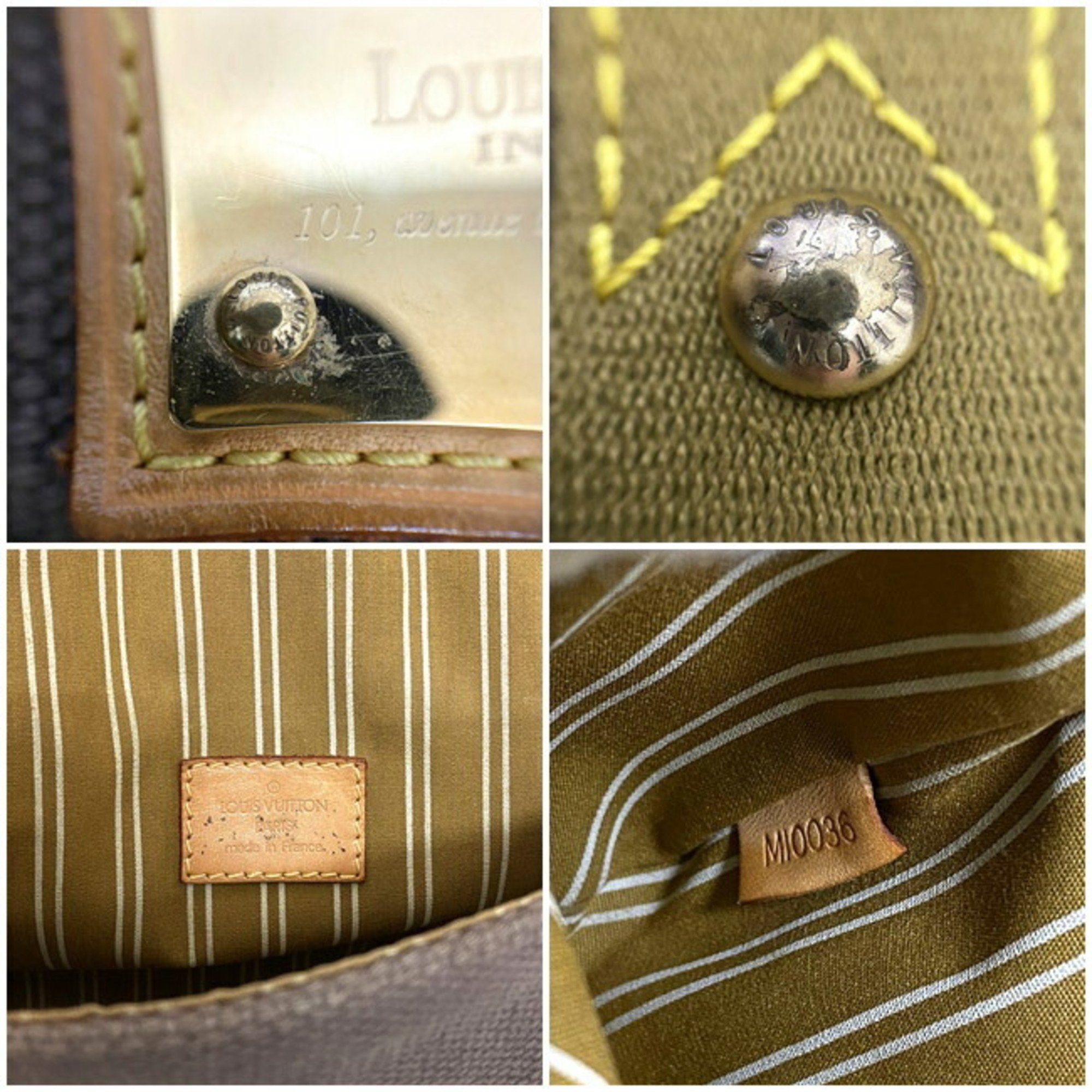 Louis Vuitton Khaki Canvas Antigua shoulder bag
