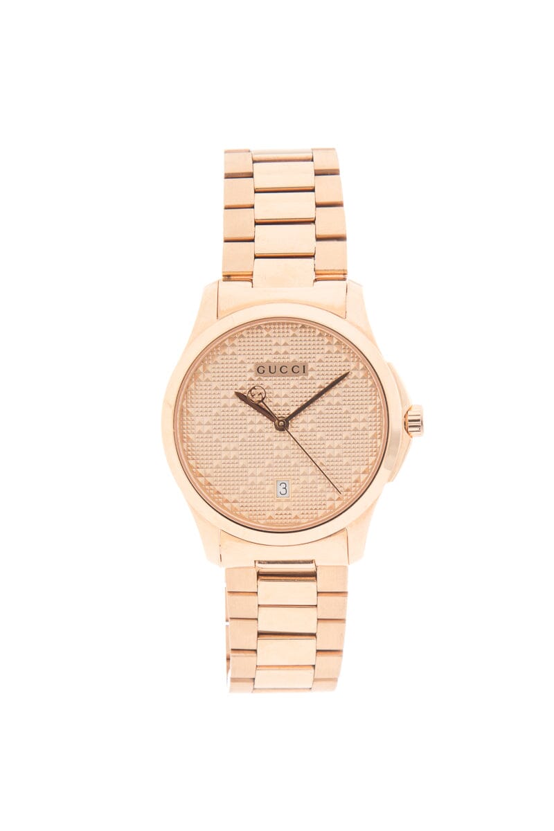 Gucci Rose Gold G-Timeless Stainless Steel Watch