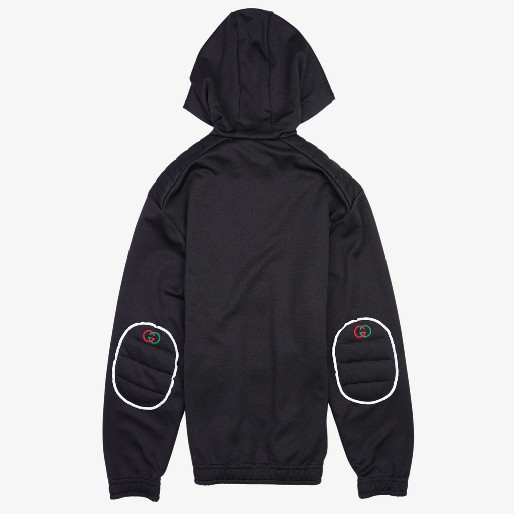 Gucci Mens Elbow Patch Oversized Technical Jersey Black S