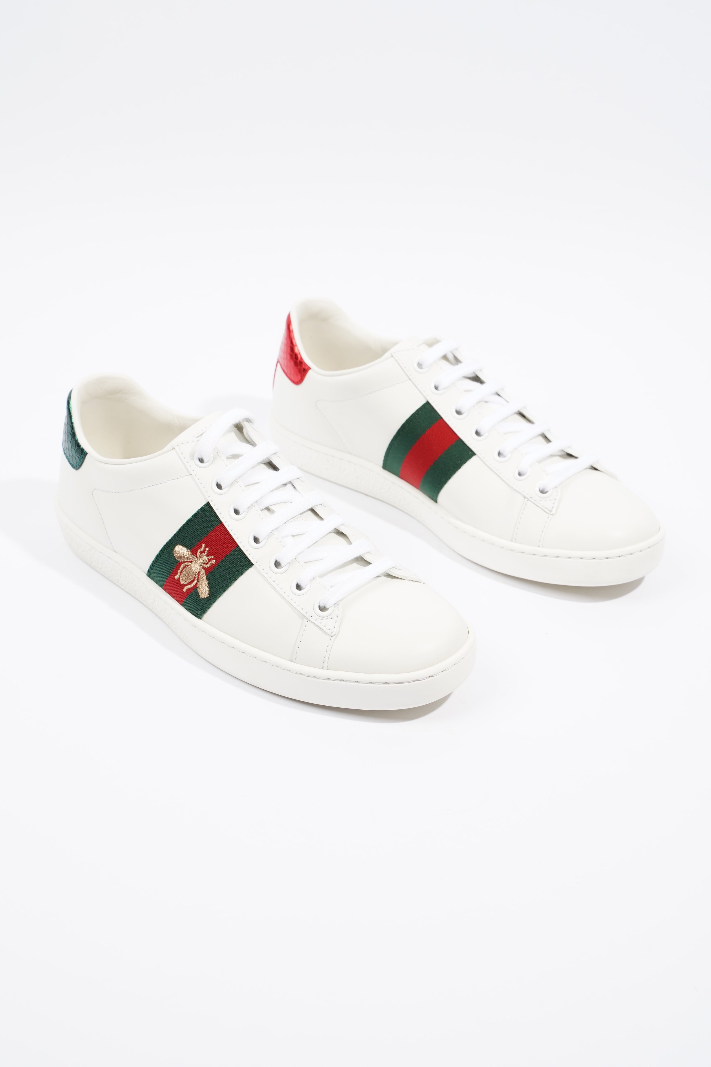 Gucci Ace Bee White / Red / Green Leather EU 37 UK 4